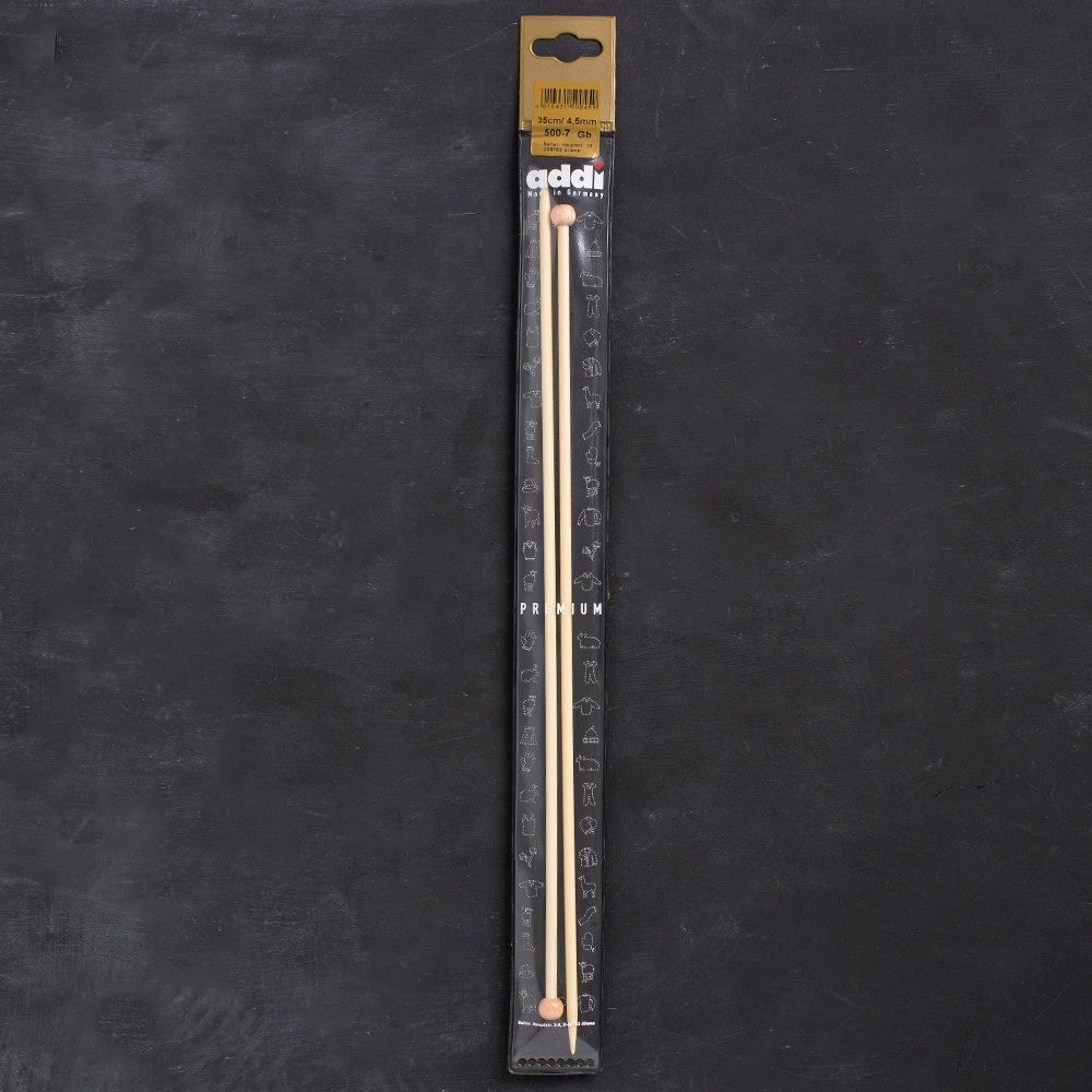 Addi Bambus 4,5mm 35cm Bambu Örgü Şişi - 500-7 - Hobium